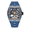 Reloj Automático Megir 2242 Azul de Cuerpo Abierto | Elegancia y Precisión