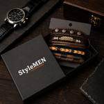 🪶 Pulsera Pluma Café – Set de 4 - Thumbnail 5