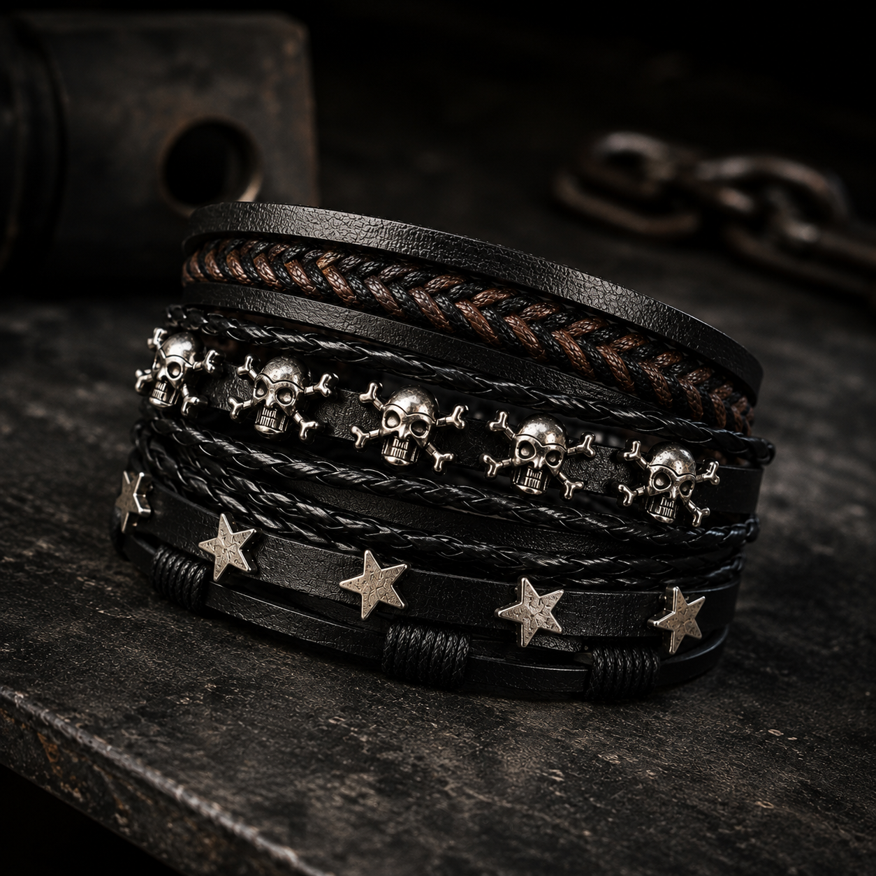 💀 Pulsera Outlaw – Set de 5 - Gallery 4