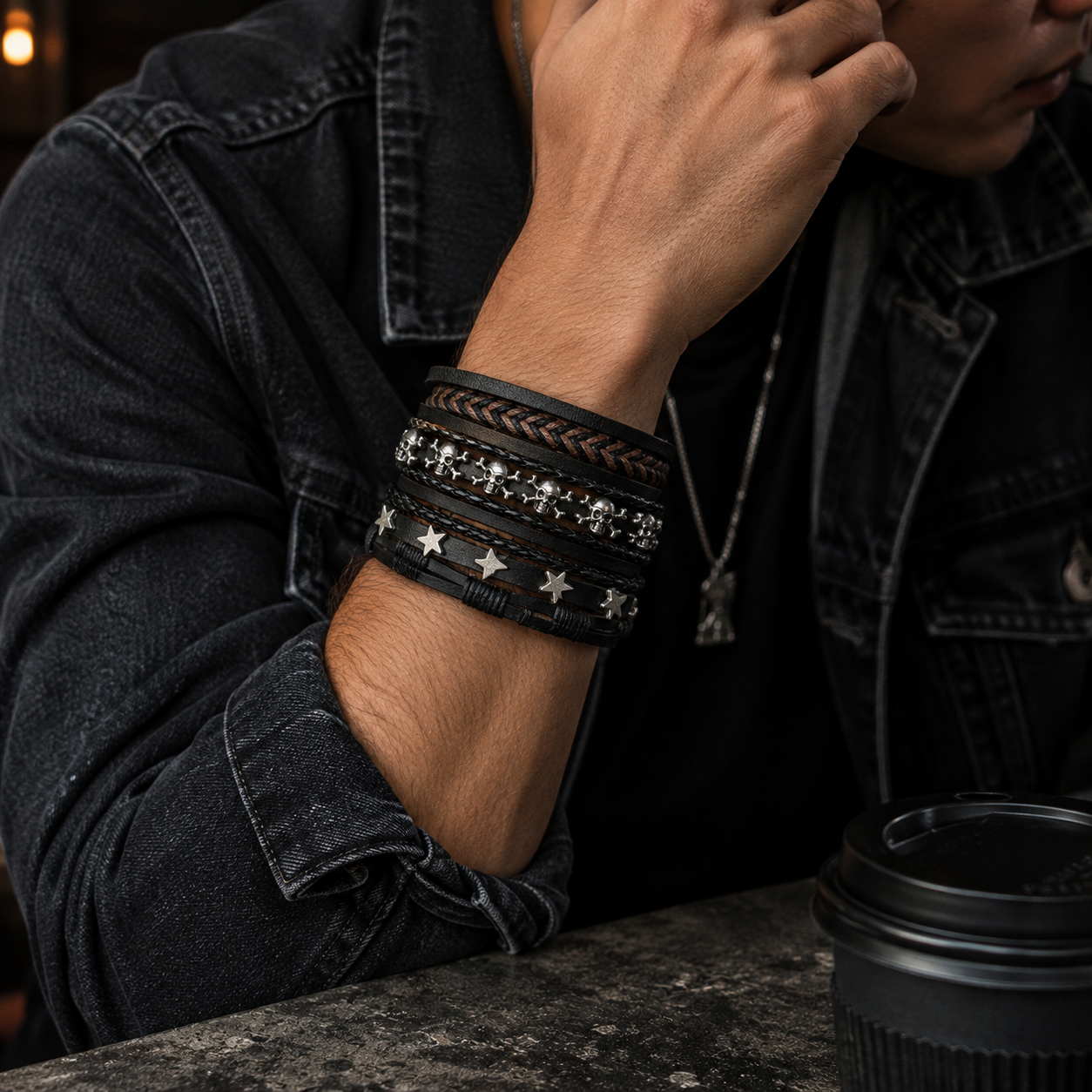 💀 Pulsera Outlaw – Set de 5 - Gallery 3