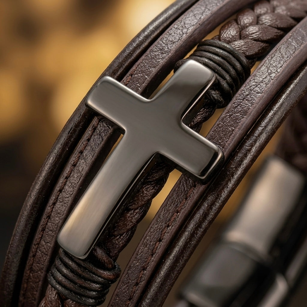 Pulsera Cruz Coffe - Gallery 2
