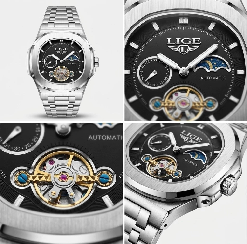 Reloj LIGE 2024 Plateado - Azul - Gallery 3