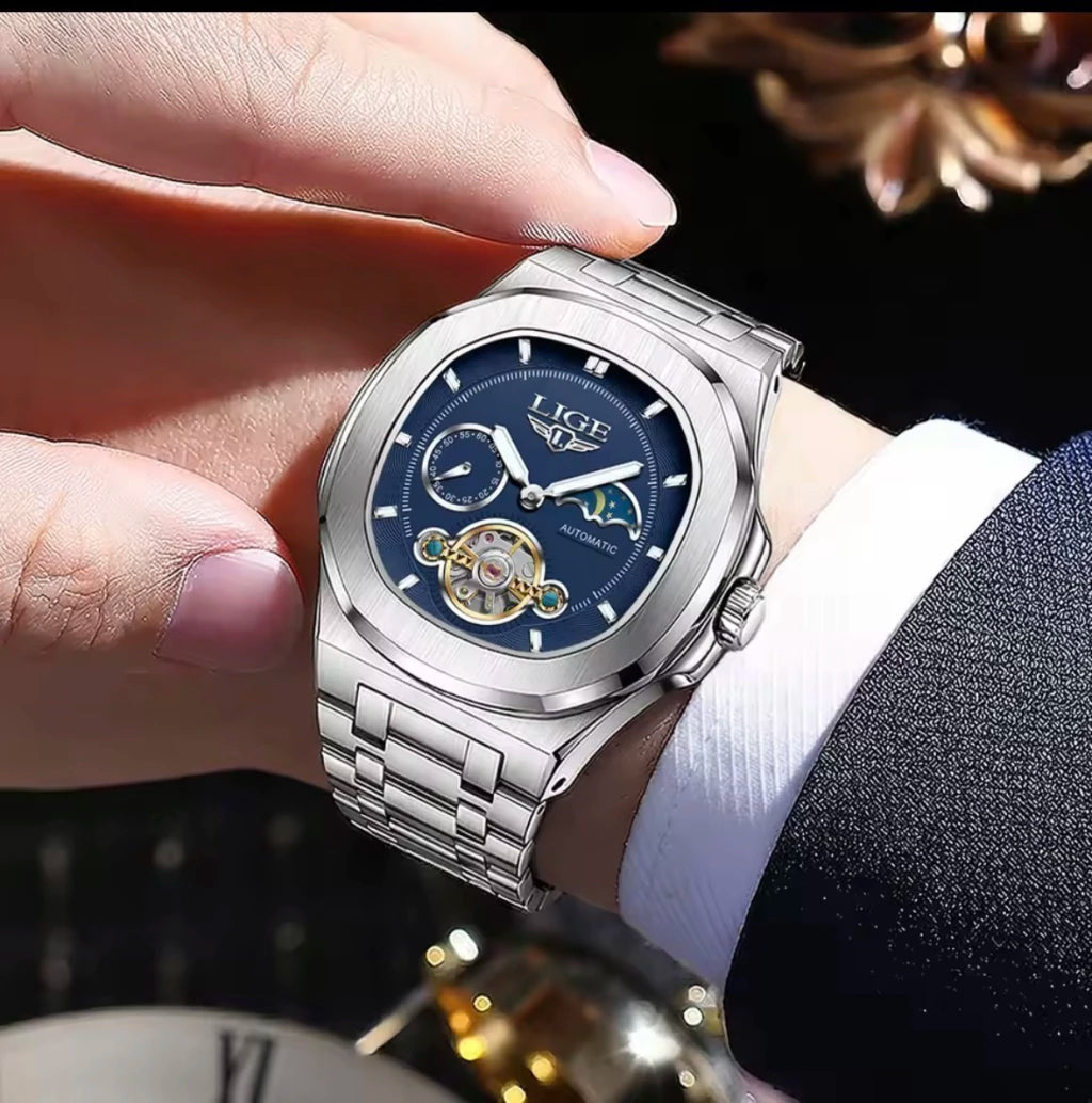 Reloj LIGE 2024 Plateado - Negro - Gallery 4