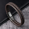Pulsera Trenzada Doble coffe