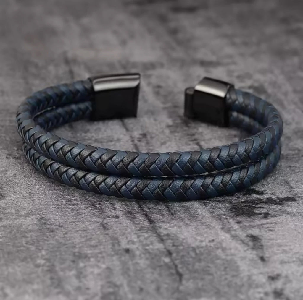 Pulsera Trenzada Doble Blue - Gallery 2