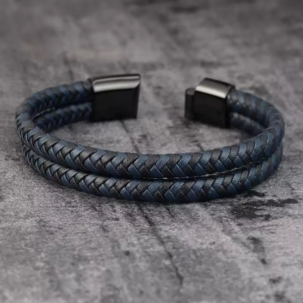 Pulsera Trenzada Doble Blue - Secondary