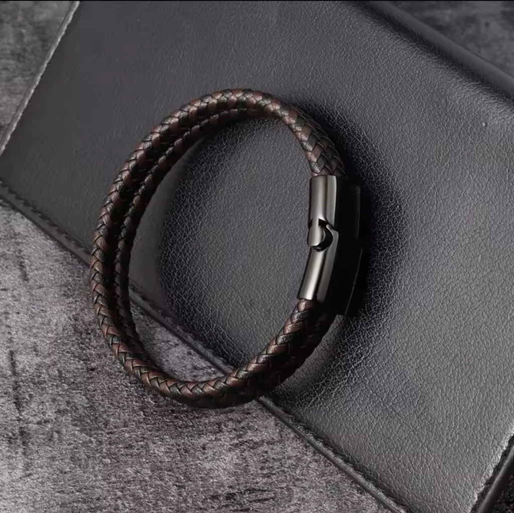 Pulsera Trenzada Doble coffe - Gallery 11