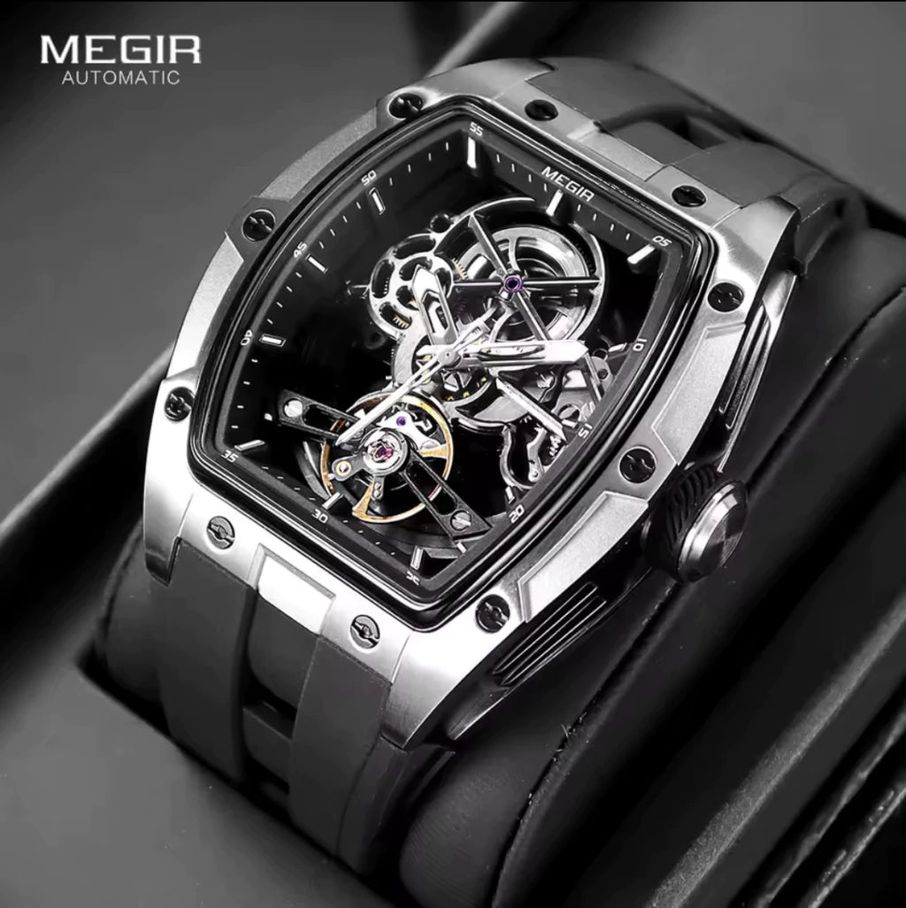 Reloj Automático Megir 2242 de Cuerpo Abierto | Elegancia y Precisión - Gallery 5