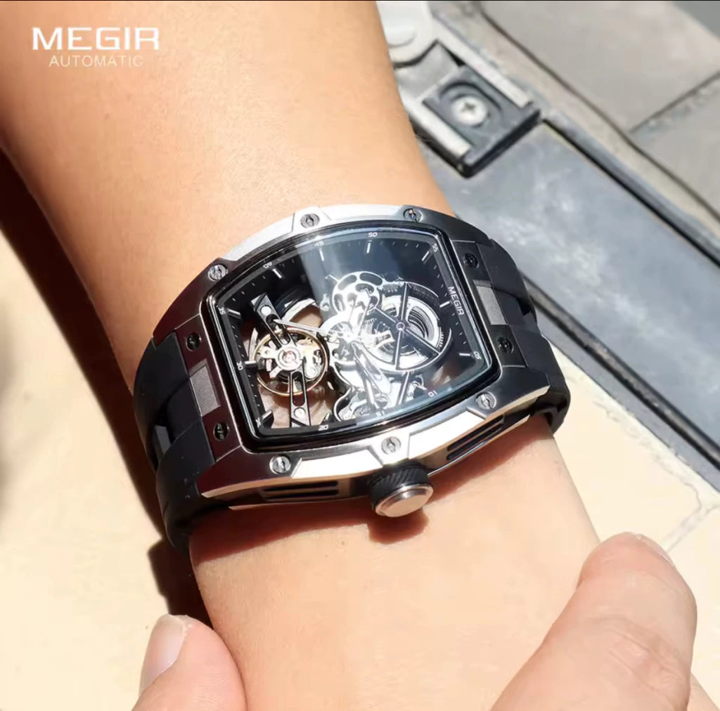 Reloj Automático Megir 2242 de Cuerpo Abierto | Elegancia y Precisión - Gallery 7