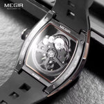 Reloj Automático Megir 2242 Negro de Cuerpo Abierto | Elegancia y Precisión - Thumbnail 7