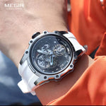 Reloj Automático Megir 2243 Blanco de Cuerpo Abierto | Elegancia y Precisión - Thumbnail 6