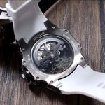 Reloj Automático Megir 2243 Blanco de Cuerpo Abierto | Elegancia y Precisión - Thumbnail 7