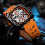 Reloj Automático Megir 8602 Naranja de Cuerpo Semi Abierto | Elegancia y Precisión - Thumbnail 2