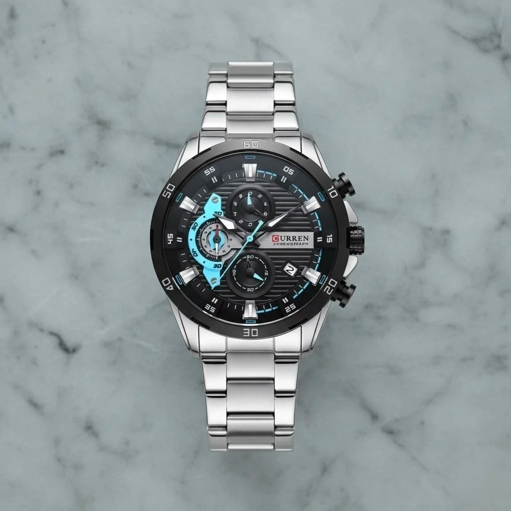 Reloj Curren 8402 Plateado Azul - Gallery 3