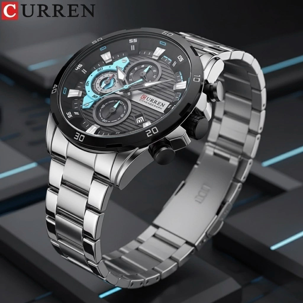 Reloj Curren 8402 Plateado Azul - Gallery 4