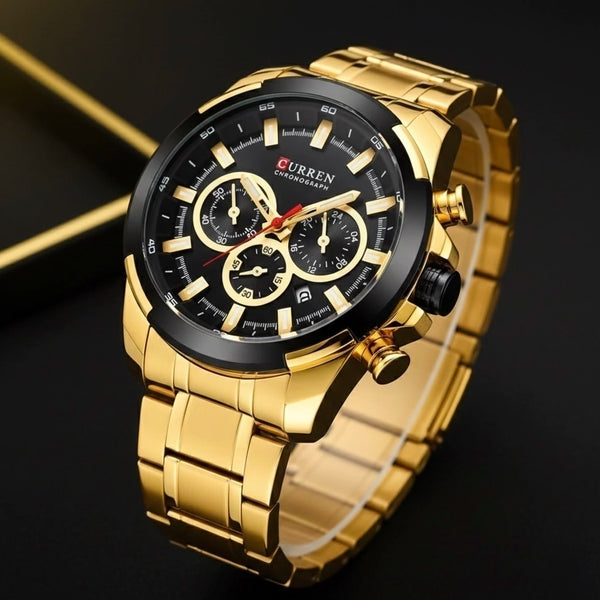 Reloj Curren 8301 Dorado Negro - Secondary